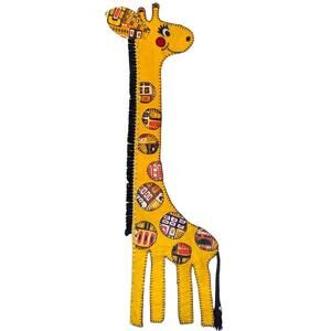 Vintage Giraffe Measure Me Child Growth Chart Wall Hanging - Handmade